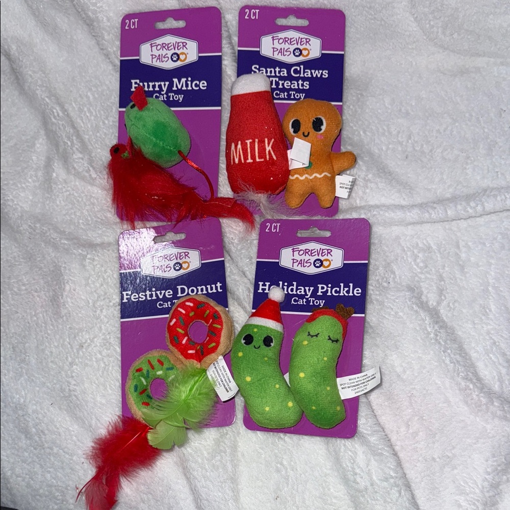 Forever Pals Cat Toy Set - Festive Designs